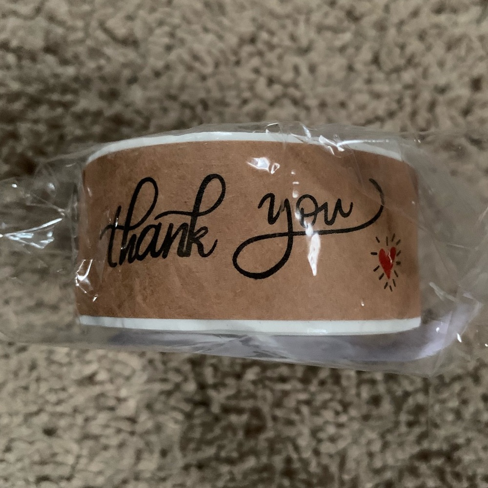 ❣️LAST 1❣️NWT Craft Style “Thank You” Stickers 120 Ct Roll - Picture 4 of 4